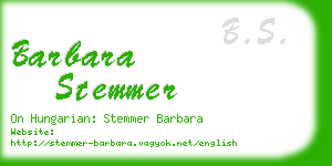 barbara stemmer business card